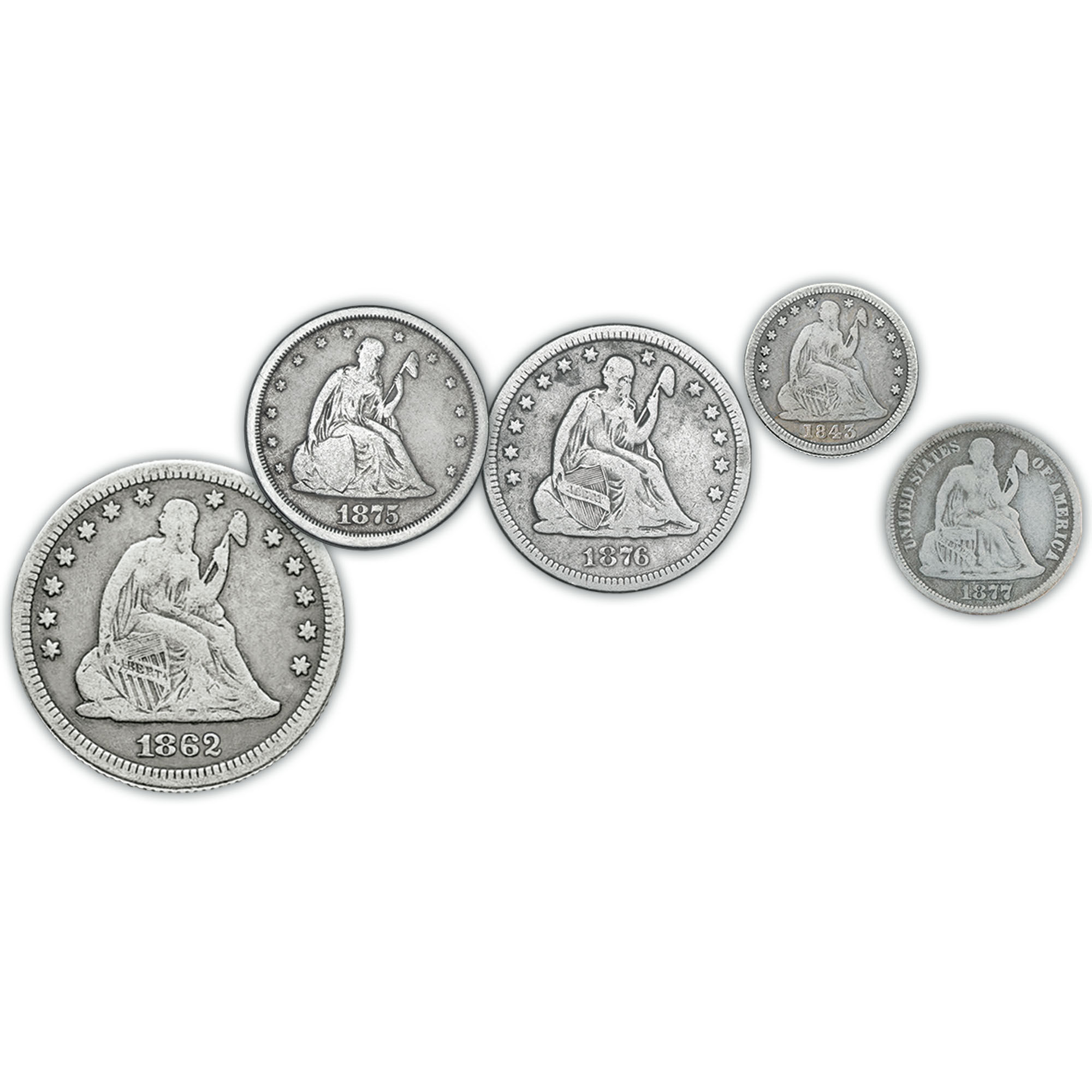 two centuries of us silver coins CS2 d Coins