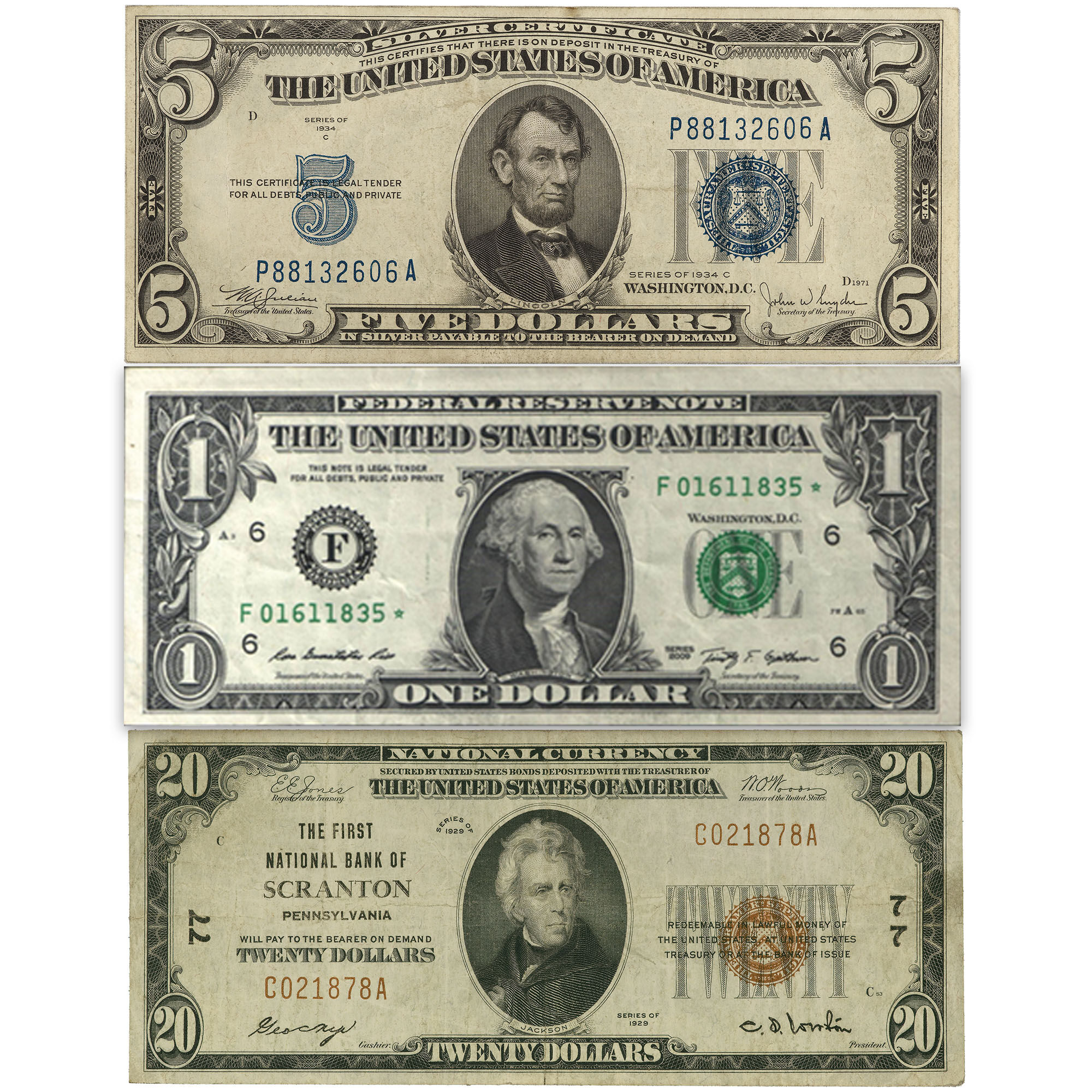 $50 US Small Size Paper Money Notes for sale