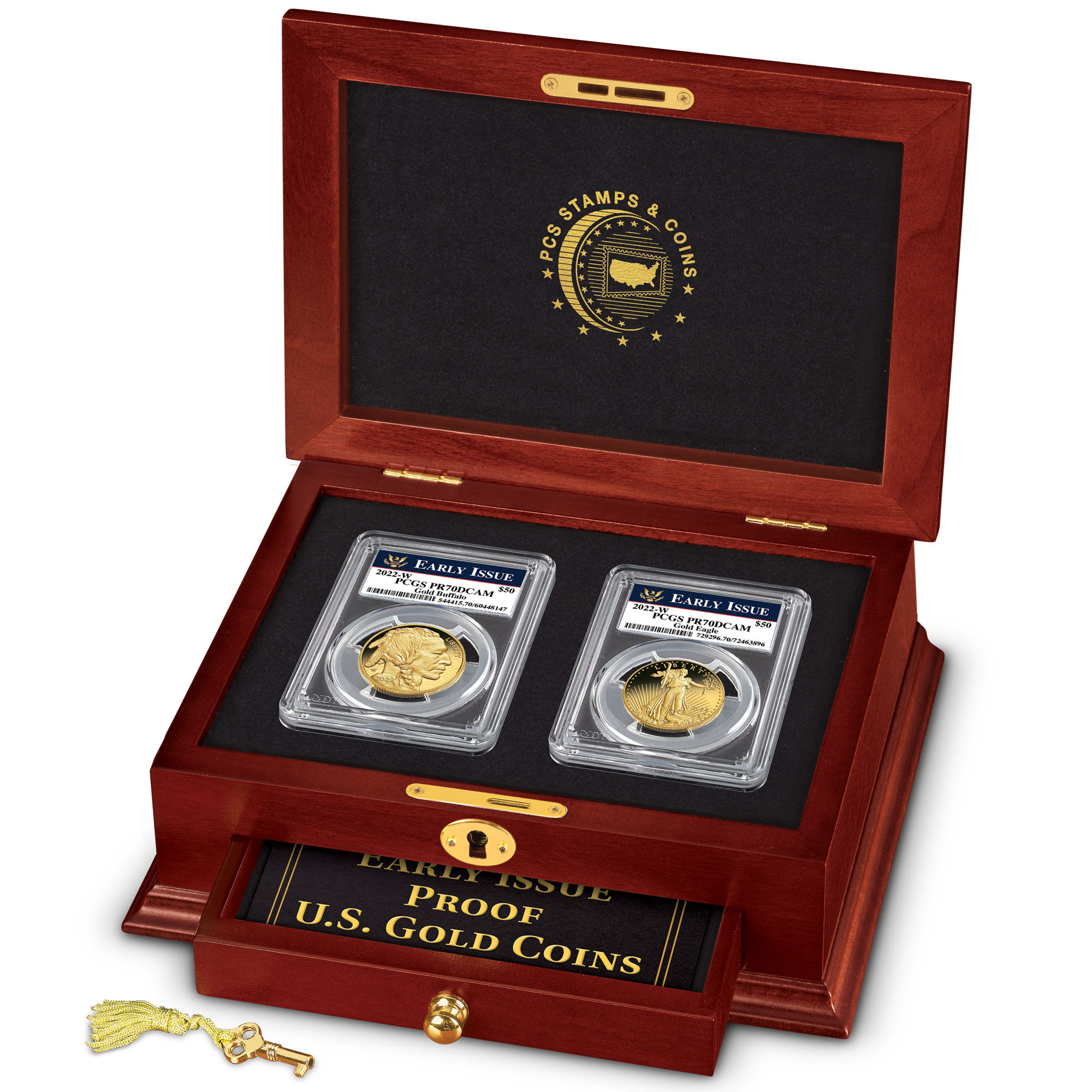 2022 early issue proof us gold coins G22 g Disp