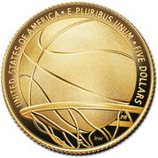 The Basketball Hall of Fame Proof Gold Coin GBE 1