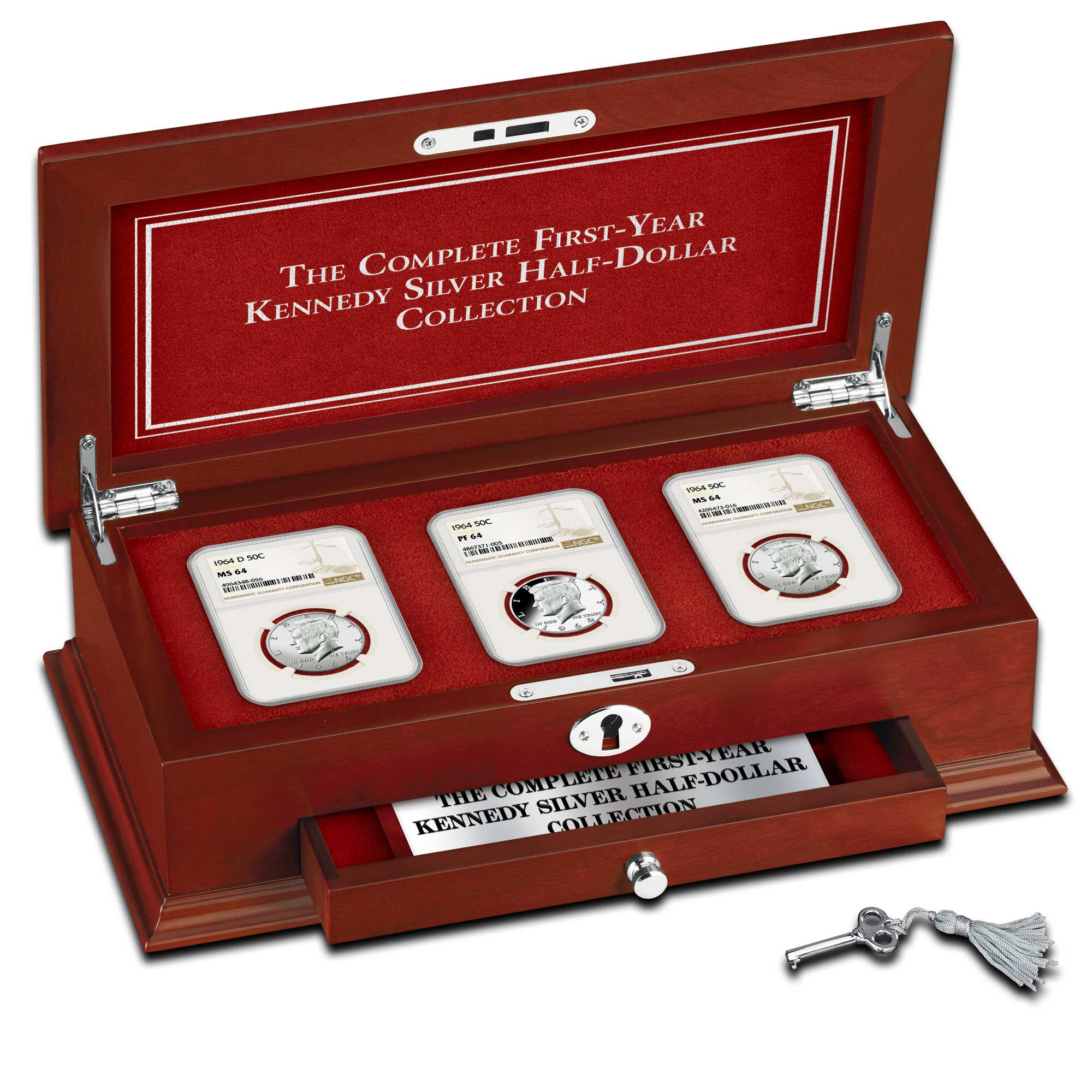 complete first year kennedy silver half dollars K64 g Display