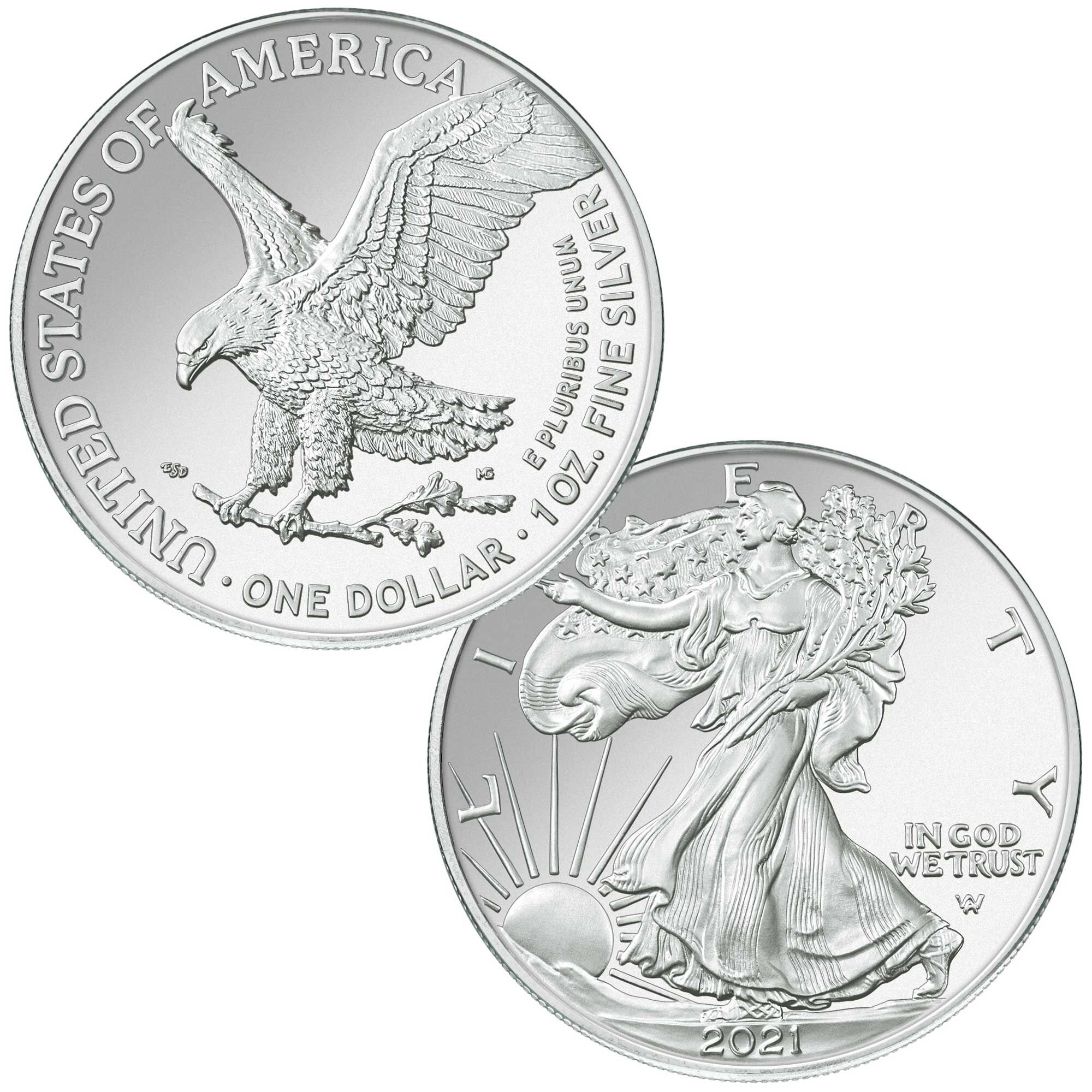 complete set of 2021 american eagle silver dollars EON c Coin