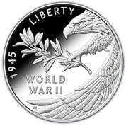 end of wwii 75th anniversary proof silver medal W2F a Main