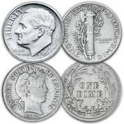 A Century of US Silver Dimes DMS 1
