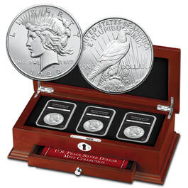 complete uncirculated us peace silver dollar mint P1U a Main