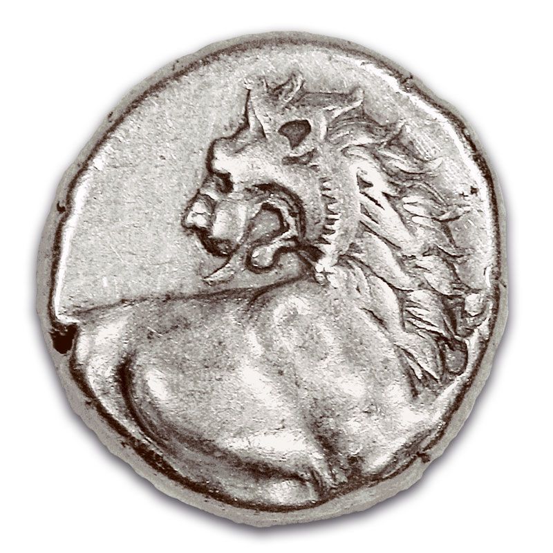Ancient Greek Lion Silver Coin AGL 1