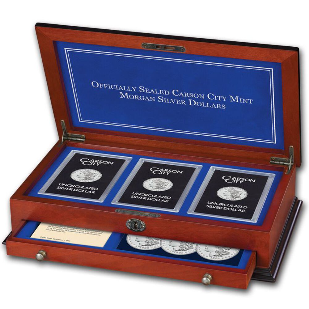 Officially Sealed Carson City Mint Silver Dollars Collection