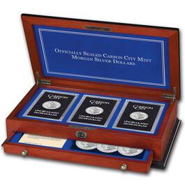 Officially Sealed Carson City Mint Morgan Silver Dollars MCG 4