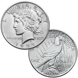 complete morgan peace silver dollars PM5 b Coin