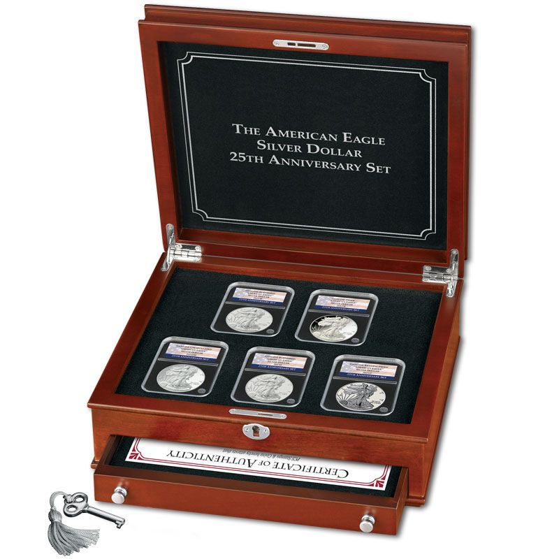 The American Eagle Silver Dollar 25th Anniversary Set S25 7