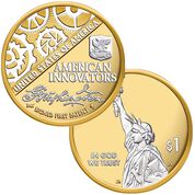 Platinum  Gold Highlighted Statehood Innovation Dollar Coins IPG 1