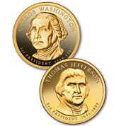 The US Presidential Dollar Coin Collection PPS 1