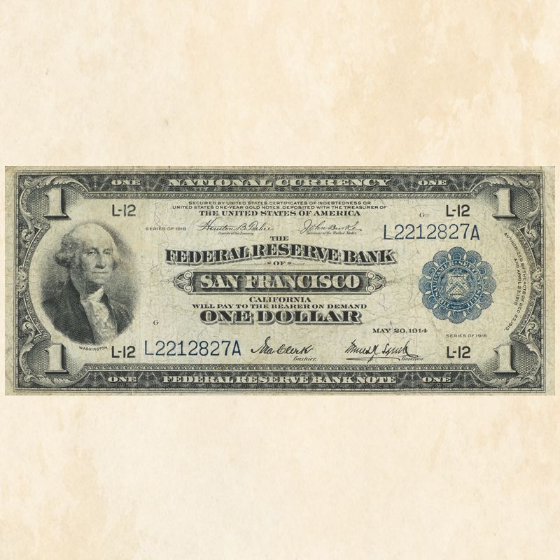 The Famous One Dollar Green Eagle Note FRB 2
