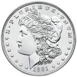 superb uncirculated 19th century morgan silver dollar MSU d Coin