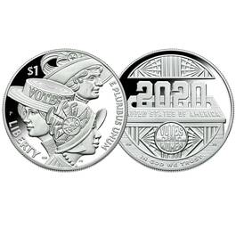 womens suffrage centennial proof silver dollar medal WSF a Main