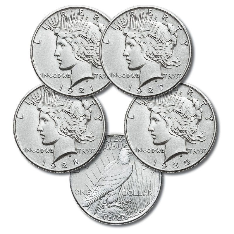The Complete Collection of US Peace Dollars SPM 1