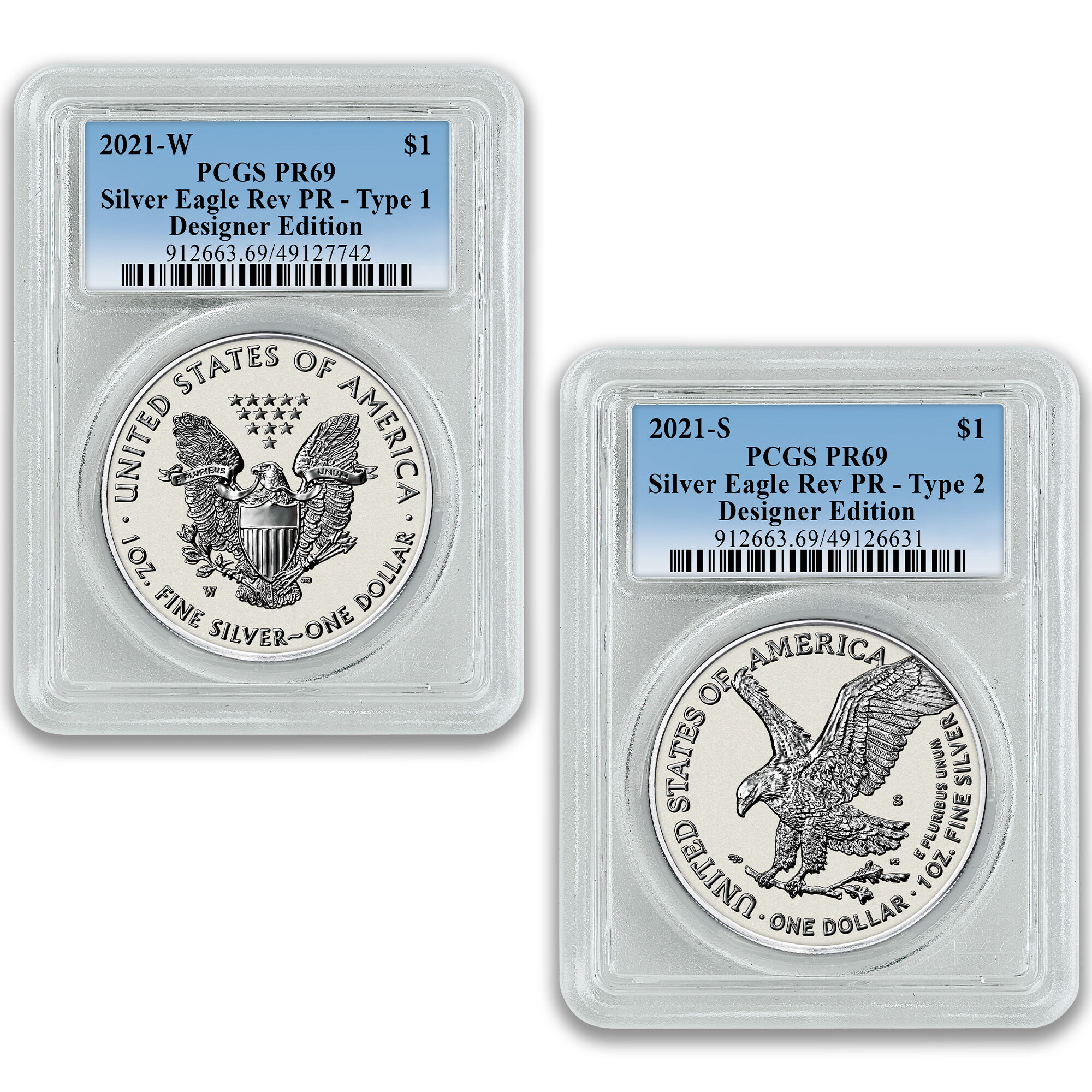 american eagle silver dollar 2021 reverse proof set RPE a Main