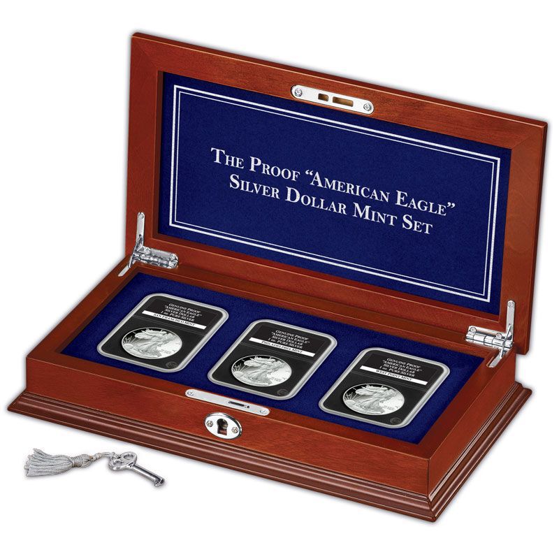 The Proof American Eagle Silver Dollar Mint Set SPW 2