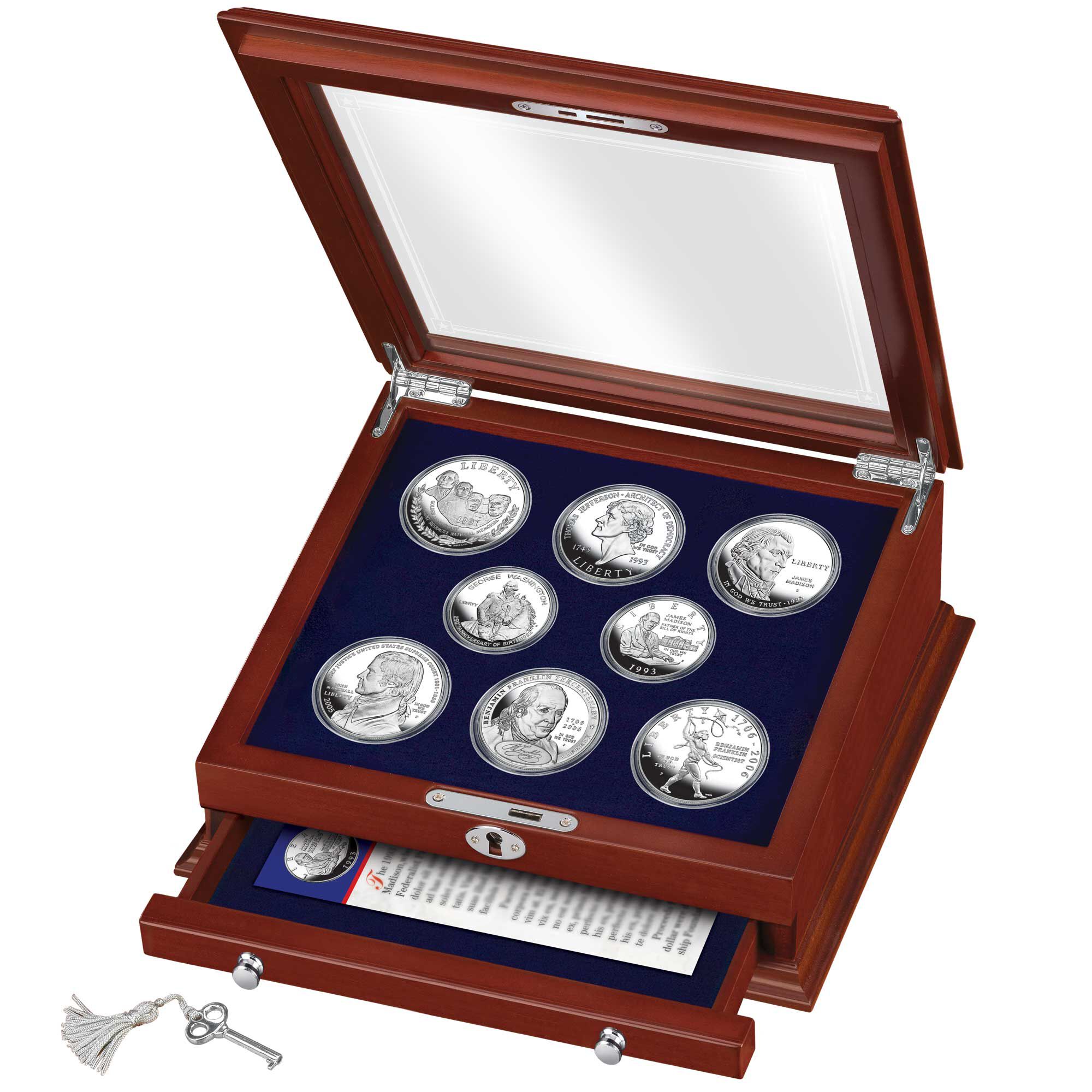 founding fathers silver commemorative coins FFC g Disp