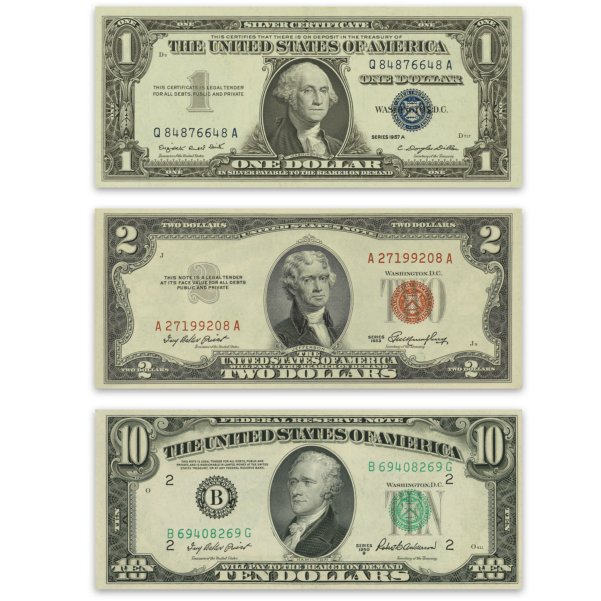 premium uncirculated small size us currency collection CSN d Note
