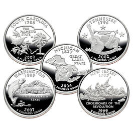 complete collection of us statehood quarters 25 anniv SQS c Coins