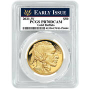 2021 early issue proof buffalo gold coin G2B b Slab