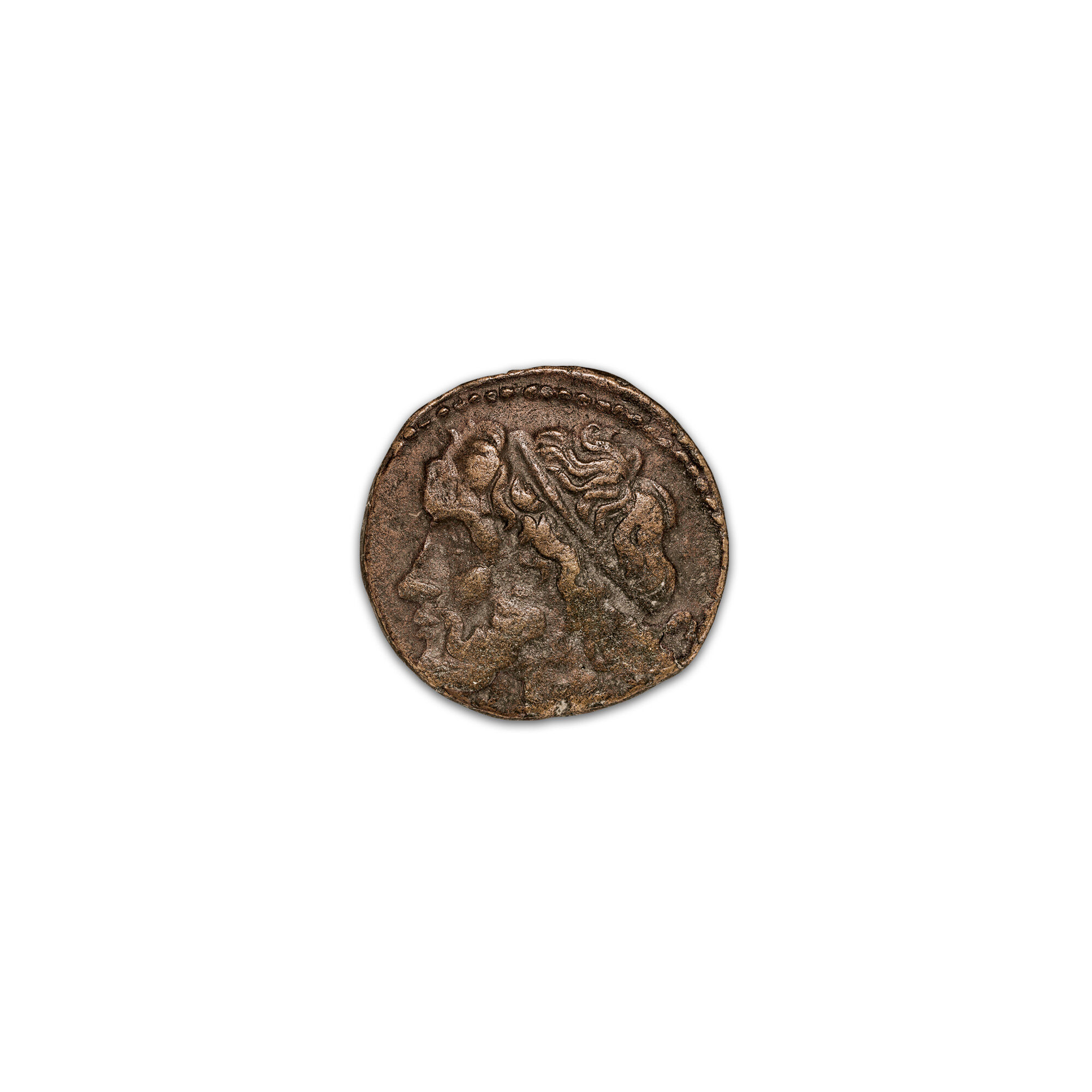 ancient greek poseidon coin APO b Coin