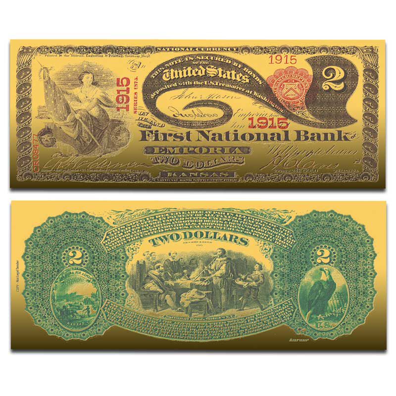 The Greatest US Currency 24kt Gold Note Collection CRG 1