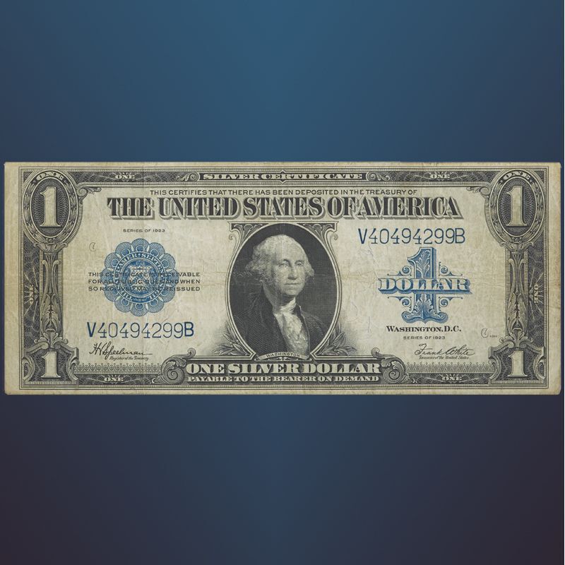The Last Large Size One Dollar Silver Certificate LLS 1