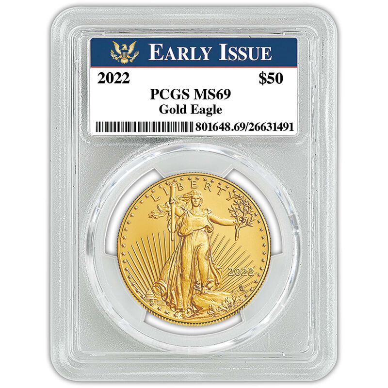 2022 early issue uncirculated american eagle gold coin GEI a Main