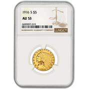san francisco mint 5 dollar indian head gold coin GHS a Main