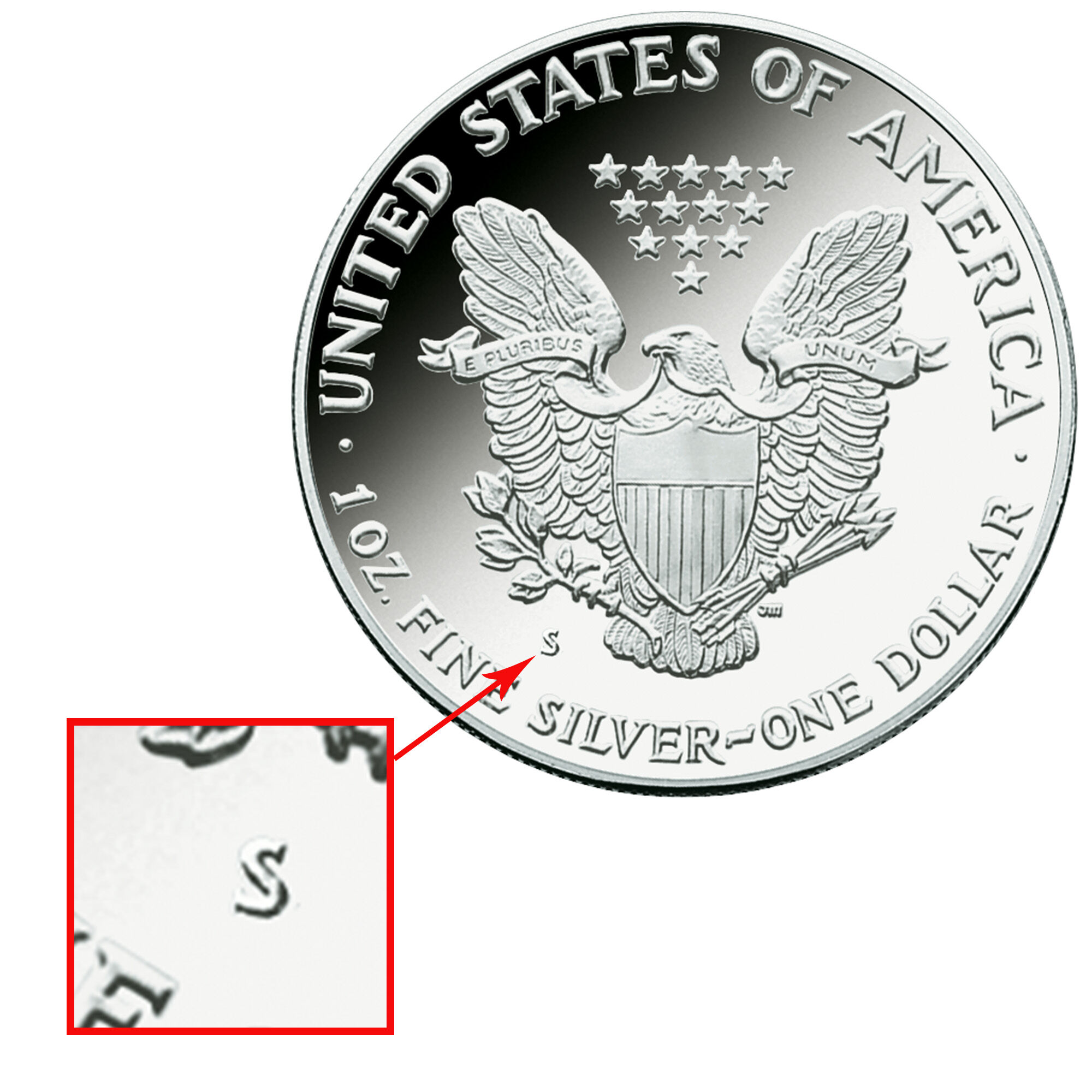 original design san francisco proof american eagles PSF c Mark