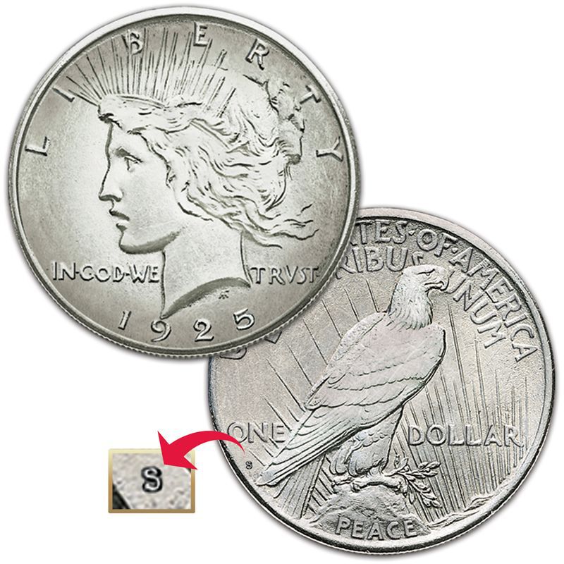 The Complete Set of San Francisco Mint Peace Silver Dollars