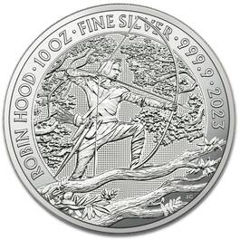 ten ounce silver robin hood coin RHS d Coin