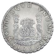 18th century uncirculated pillar dollar MXP a Main