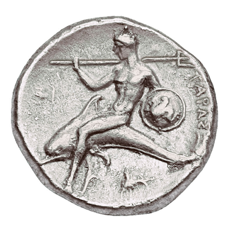 Ancient Greek Silver Taras Coin AST 1