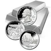 The Complete US National Parks State Quarters Silver Proof Set Collection ASP 1