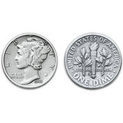 us silver dimes DMH a Main
