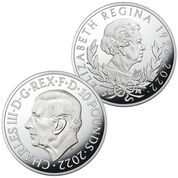 queen elizabeth ii five ounce silver proof memorial QE5 a Main