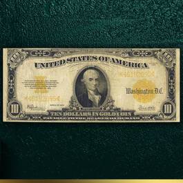 Americas Only Large Size 10 Gold Certificate LGC 1