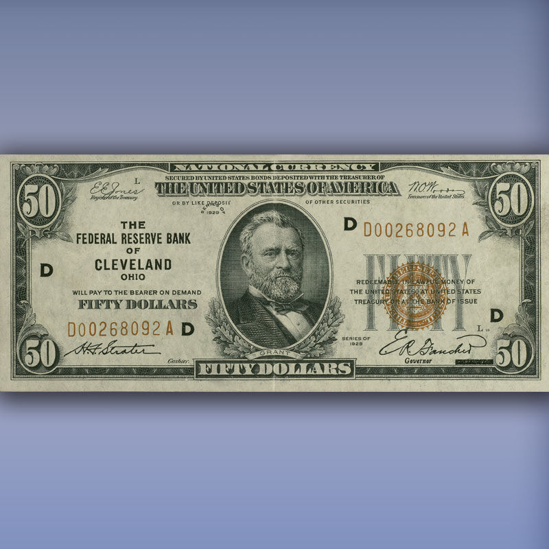 The Complete Denomination Set of 1929 Federal Reserve Bank Notes FR9 3