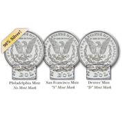 complete uncirculated 1921 us silver dollars MAL b Mints