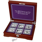 2023 showcase set of morgan and peace silver dollars MPE b Chest