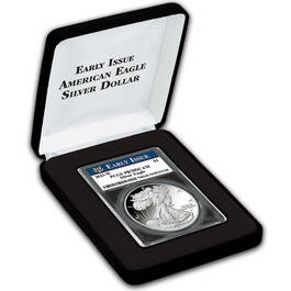the 2023 early issue proof american eagle silver dollar E23 c Chest