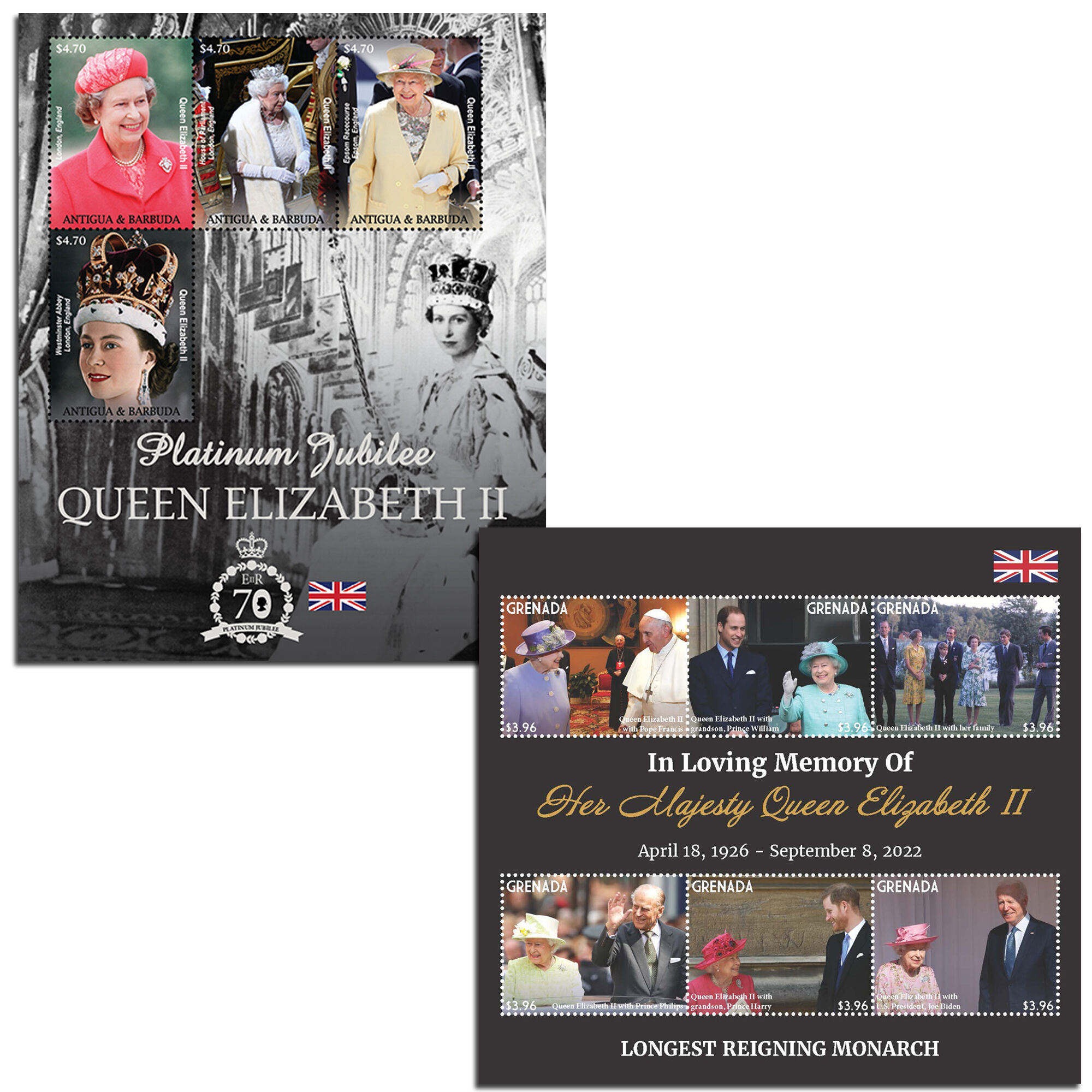 official international tributes to queen elizabeth QIS c Stamps