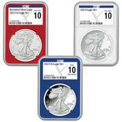 perfect 10 set of 2023 american eagle silver dollars ENX a Main