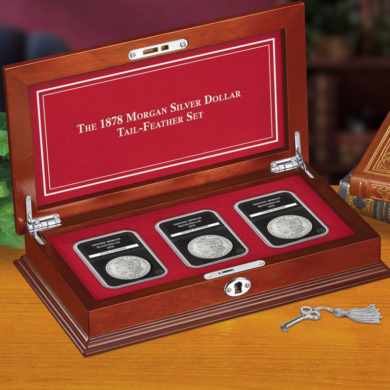 The 1878 Morgan Silver Dollar Tail Fether Set TFC 3