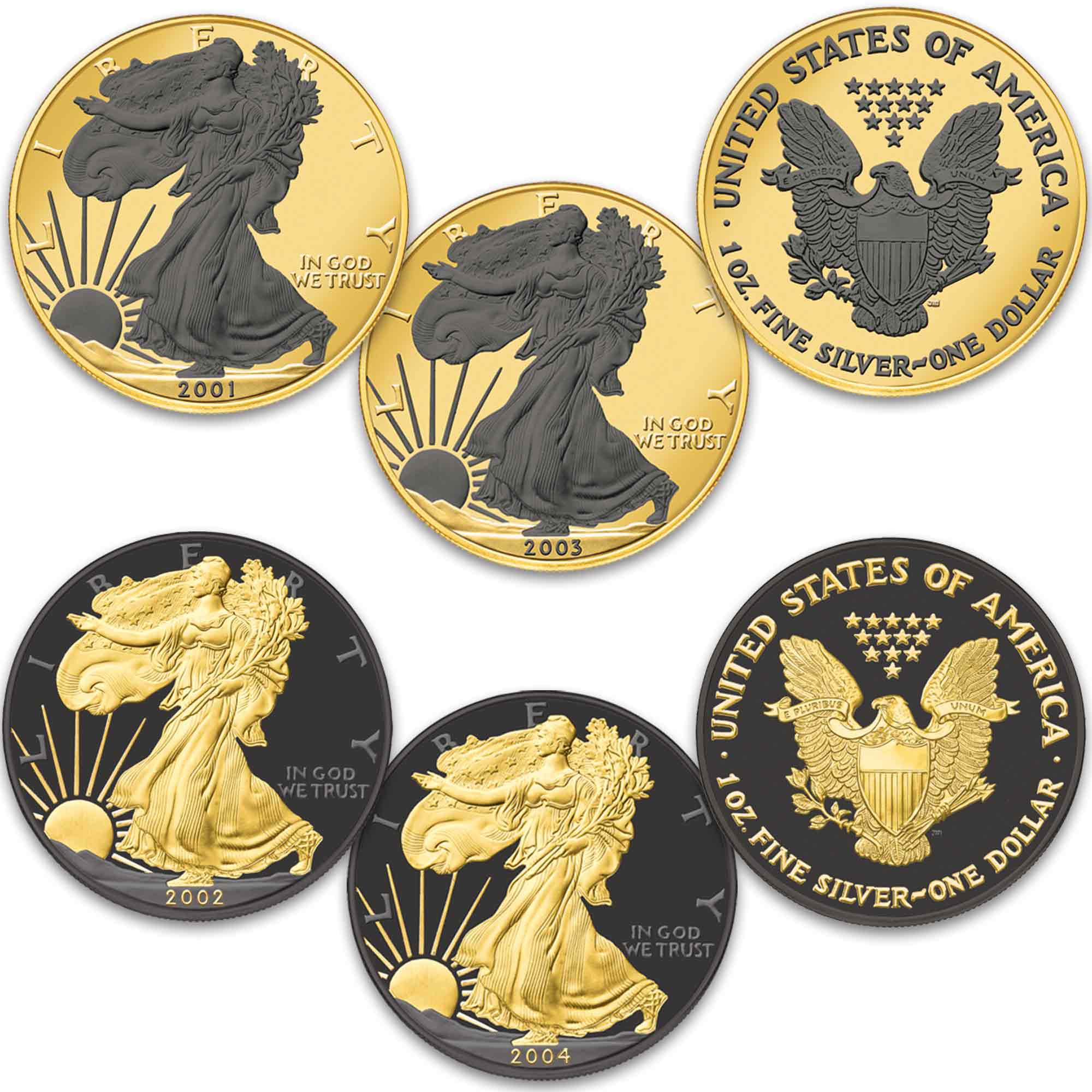 ruthenium gold highlight american eagle silver dollars ERG A Main
