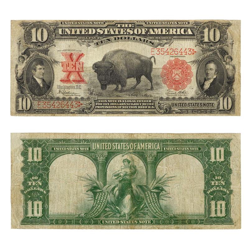 The Famous Ten Dollar Bison Note of 1901 TLT 1