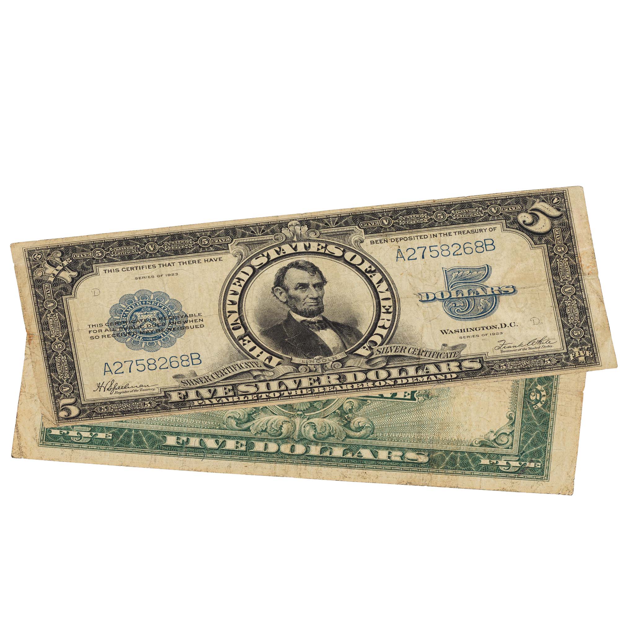 The Last Large Size U S $5 Silver Certificate